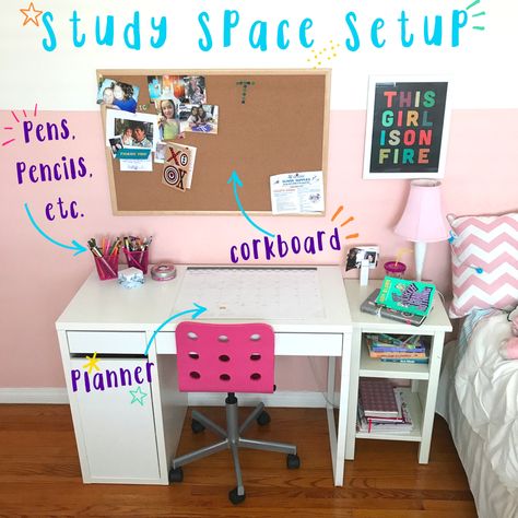 Homework Station Setup: Advice from a 4th Grader Kindergarten Desk Setup At Home, Kindergarten Desk Organization, Kids Desk Ideas Homework Station, Homework Station For Kids, Homework Station Diy, Kids Study Room Ideas, Kids Homework Area, Kids Study Spaces, Kids Desk Organization