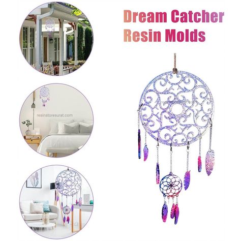 Dream Catcher Molds, Dream Catcher Silicone Molds for Epoxy Casting, Feather Mold Price : 270/- Rs For Order Whatsapp : 8200425601 Website : www.resinstoresurat.com All types of silicon moulds, clock materials,all pigments like opaque, pearl, alcoholic etc.all type of glitters, resin necessary things, pressed flowers, diy kit, resin and hardener etc.. ready to dispatch #resin #resinart #epoxy #resinrawmaterials #resinmouldsforsale #resincrafts #resinmoulds #resinclock #resinjwellery #resin... Pressed Flowers Diy, Large Dream Catcher, Large Feathers, Feather Pendant, Resin Molds, Diy Kit, Flowers Diy, Pressed Flowers, Resin Crafts