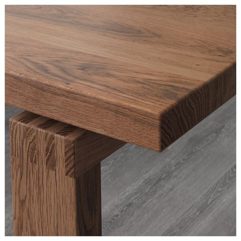 Brown Dinner Table, Ikea Odger, Wood Dinner Table, Brown Dining Table, Floating Table, Dinette Tables, Into The Wood, Rectangle Dining Table, Brown Table