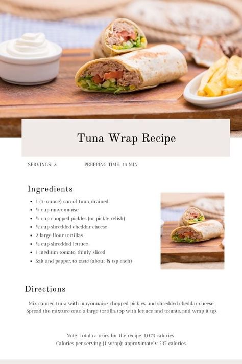 Best Tuna Melt Wrap Recipe Tuna Melt Wrap Recipe, Tuna Melt Wrap, Tuna Wrap Recipe, Tuna Wraps Recipes, Quick Food Recipes, Tuna Wrap, Canned Tuna Recipes, Tuna Recipe, Tuna Melt