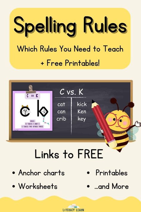 Spelling Rules Printable, Spelling Rules Worksheets, Spelling Patterns 2nd Grade, How To Teach Spelling To Kids, Phonics Rules Free Printable, Phonics Rules Teaching, Spelling Rules For Kids, Spelling Rules Anchor Chart, Teaching Spelling Rules