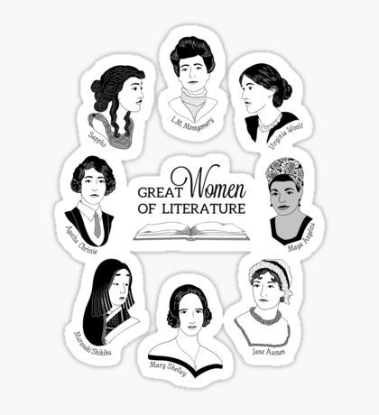 Great Women of Literature Sticker Pride And Prejudice Stickers, Denim Pins, Bullet Journal Paper, Literature Quotes, Bullet Journal Stickers, Stickers For Sale, Great Women, Aesthetic Pastel Wallpaper, Planner Accessories