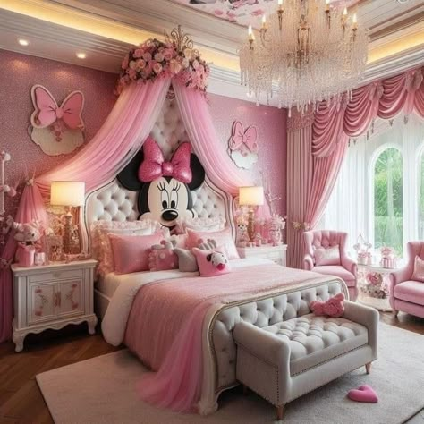 Xoxo Neon Sign, Minnie Mouse Bedroom Decor, Partition Design Ideas, Barbie Room Decor, Barbie Rooms, Pink Baby Room, Pink Bedroom Design, Ideas Habitaciones, Kids Room Accessories