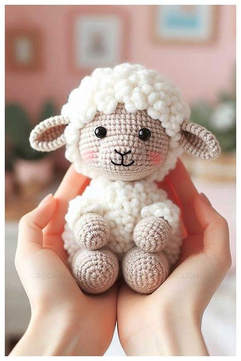 Crochet Sheep Free Pattern, Crochet Poodle, Crochet Lamb Pattern, Lamb Crochet, Sheep Crochet, Crochet Sheep, Crochet Animal Amigurumi, Crochet Dolls Free Patterns, Crochet Animals Free Patterns