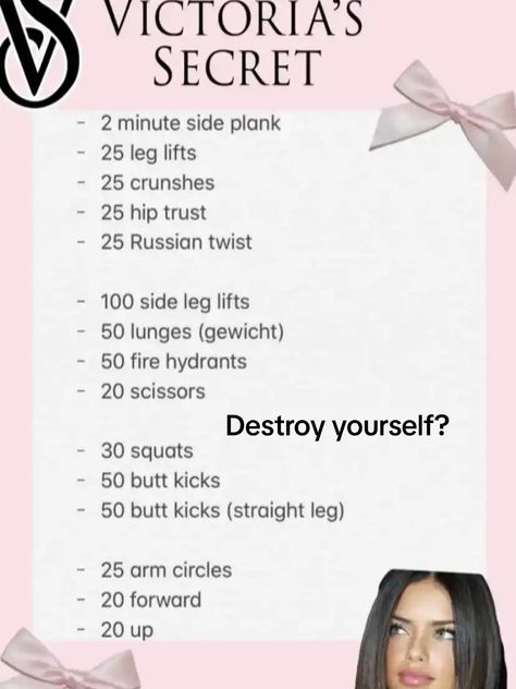 Adri_💖💖💖 on TikTok Victoria Secret Angel Workout, Vs Angel Workout, Vs Model Workout, Victoria's Secret Workout, Easy Morning Workout, Angel Workout, Vs Workout, Summer Body Workout Plan, Victoria Secret Workout