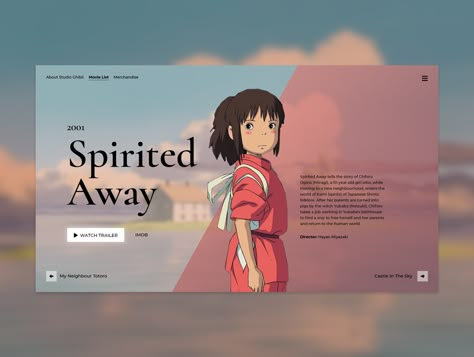 Studio Ghibli Slide Template, Html Website Ideas, Studio Ghibli Website, Studio Ghibli Ppt Template, Studio Ghibli Presentation, Studio Ghibli Graphic Design, Studio Ghibli Powerpoint, Workshop Website Design, Movie Web Design