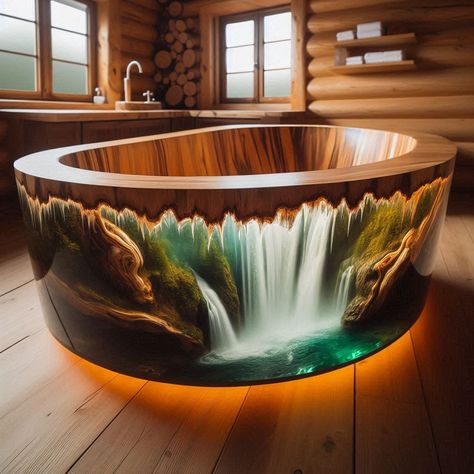 Bring the Outdoors In: Wood and Epoxy Bathtubs Inspired by Nature 🛁🌿🌊 #WoodEpoxyBathtubs #NaturalLuxury #ElegantBathing Immerse yourself in luxury with Wood and Epoxy Bathtubs. Combining the warmth of wood with the sleekness of epoxy, these bathtubs offer a stylish and indulgent bathing experience. Elevate your self-care routine with Wood and Epoxy Bathtubs, where every soak becomes a rejuvenating escape into natural elegance. 🌳🛁✨ https://luxarts.net/nature-inspired-wood-and-epoxy-bathtubs/ Funky Furniture, Bathtubs, Self Care Routine, Inspired By Nature, Care Routine, Log Cabin, Love Art, The Outdoors, Nature Inspired