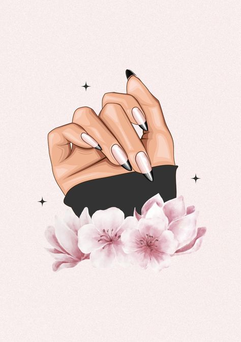 Pink and Black Feminine Nail Art Illustration Poster - Templates by Canva College Templates, College Apartment Art, Logo Nail Art, College Printables, Wall Art College, College Wall Art, Wall Art Dorm Room, Dorm Room Wall Art, Logo Nail