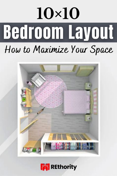 Are you looking for ways to maximize your space in a 10x10 bedroom layout? Whether you're making the most of a small bedroom or looking to create a luxurious retreat, there are plenty of ways to creatively maximize the space in your bedroom. From smart storage to furniture placement and decor ideas, this ultimate guide to 10x10 bedroom layout will show you how to make the most of your square footage. Small Bedroom 10x10 Room Ideas, Small Bedroom Designs 10x10, 11x11 Bedroom Layout Queen Bed, Bedroom Furniture For Small Bedrooms, 12by12 Bedroom Ideas, 12x17 Bedroom Layout, 10x10 Bedroom Layout Twin Bed, 10 X10 Bedroom Layout, Bedroom Layouts For Small Rooms Furniture Arrangement