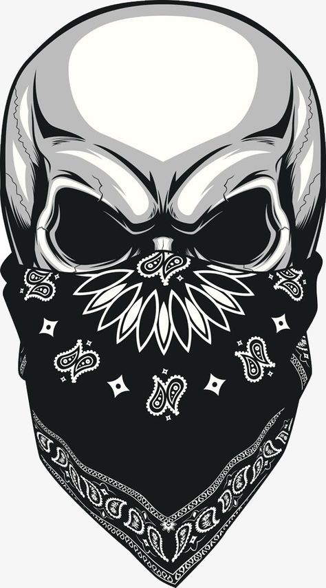 Skull With Bandana Tattoo, Skull With Bandana, Bandana Tattoo, Skull Bandana, Skull Stencil, Kunst Tattoos, Skull Art Drawing, 타이포그래피 포스터 디자인, Skulls Drawing