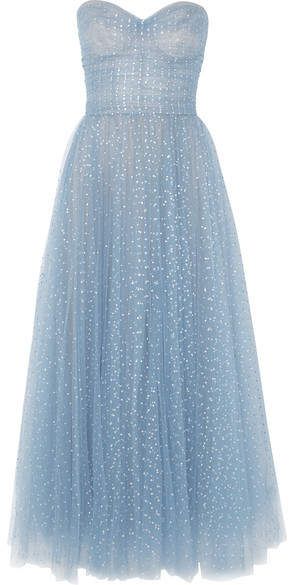 Monique Lhuillier - Crystal-embellished Tulle Gown - Sky blue Light Blue Dress, Tulle Gown, Dream Dresses, Monique Lhuillier, Ladies Dress Design, Beautiful Gowns, Tulle Dress, Fancy Dresses, Dream Dress