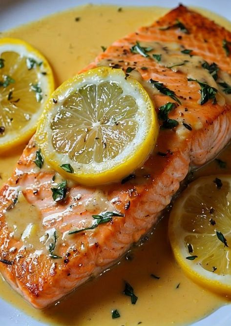 Savor this delicate poached salmon drizzled with a zesty lemon sauce, perfect for a fresh and healthy meal. Ready in minutes! 🐟🍋 #HealthyEating #SalmonRecipe #QuickMeals Lemon Sauce For Fish Salmon, Salmon With Lemon Sauce, Butter Poached Salmon, Sauce For Salmon Easy, Poached Salmon Recipes, Poaching Salmon, How To Poach Salmon, Lemon Sauce For Fish, Turkey Club Sandwich Recipes