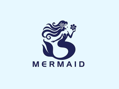 Mermaid Logo by HUSSNAIN GRAPHICS on Dribbble Mermaid Logo Design, Mermaid Icon, Mermaid Font, Mermaid Logo, S Logo Design, Mermaid Swimming, Fish Logo, Fairytale Fantasy, Fishing Girls