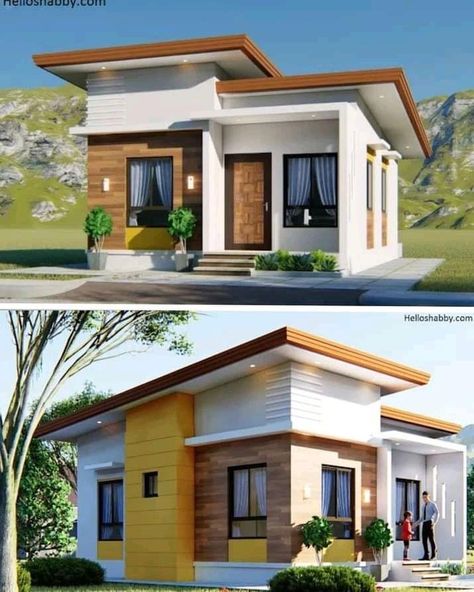 New Model House, Little House Plans, Small House Design Exterior, Building Plans House, House Layout Plans, Small House Design Plans, Modern Tiny House, Home Design Plan, House Outside Design