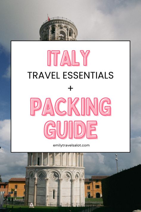 Discover the ultimate packing list for your trip to Italy! This blog post highlights all the essentials you need for a hassle-free vacation. From travel adapters for your electronics to the best travel wallets for keeping your valuables safe, we've covered it all. Whether you're planning to explore the Colosseum in Rome or enjoy the vineyards of Tuscany, these tips will help you pack smart and travel light. Don’t let packing stress ruin your Italian getaway—start planning now! Italy Trip Essentials, What To Pack For A Trip To Italy, Italy Travel Packing Lists, How To Pack For Italy, Italy Travel Essentials, Packing List For Italy, Traveling To Italy Tips, What To Pack For Italy, Study Abroad Packing List