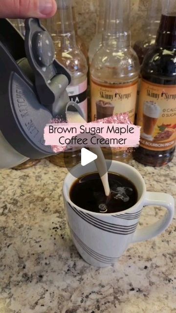 The Craftologist on Instagram: "Brown sugar Maple Coffee creamer recipe! 😁 Full series on TT! I'm still very new to Instagram & I'm still trying to figure it out! 🤣 More recipes coming! ♥️♥️ Jar 🖇️🖇️ on my page ♥️" Maple Coffee Creamer, Brown Sugar Coffee Creamer, Brown Sugar Creamer, Craftologist Coffee Creamer, Brown Sugar Homemade, Mocha Coffee Creamer Recipe, Coffee Creamer Recipe, Creamer Recipe, Mocha Coffee