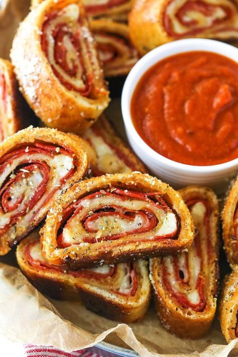 Easy Pepperoni Rolls, Homemade Pepperoni Rolls, Pepperoni And Mozzarella, Easy Cheesecake Recipe, Pepperoni Pizza Rolls, Vanilla Wafer Crust, The Best Cheesecake, Pepperoni Rolls, Seasoned Butter