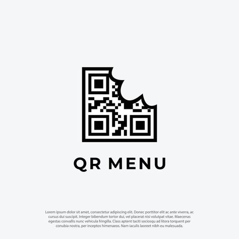 QR code menu logo vector concept, scan for menu order. customer service. food menu barcode logo Menu Scan Qr Code, Qr Code Logo Design, Menu Logo, Barcode Logo, Scan Barcode, Web Ideas, Fun Logo, Flyer And Poster Design, Menu Design