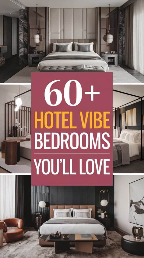 60+ Hotel Vibe Bedroom Tips Worth Saving Hotel Inspo Bedroom, Hotel Feel Bedroom Inspiration, Luxurious Hotel Bedrooms, Hotel Master Bedrooms Decor, 5 Star Hotel Room Design, 5 Star Hotel Bedroom Design, Hotel Bedroom At Home, 5 Star Hotel Room, Hotel Room Interior Design