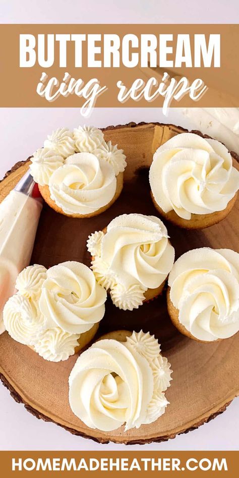 How to Make Buttercream Icing (Wilton Recipe) Best Buttercream For Decorating, Good Icing Recipes, Wilton Buttercream Icing Recipe, Yummy Icing Recipe, Homemade Butter Cream Icing, Best Icing For White Cake, Buttercream Frosting That Wont Melt, Bakery Frosting Recipe Buttercream Icing, Icing For Piping Cupcakes