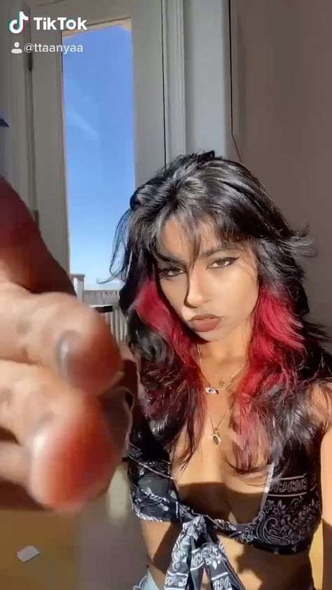 taanyaar on Instagram: I present to you, my favorite video I’ve ever made #makeup #browngirl #desi #indian #transformation #makeupinspo #alt #hair #babymullet… Indian Hair Dye, Indian Dyed Hair, Alt Girl Hair, Alt Hair Dye, Half Dyed Hair, Split Dyed Hair, Girl Hair Colors, Alt Girl, Mullet Hairstyle