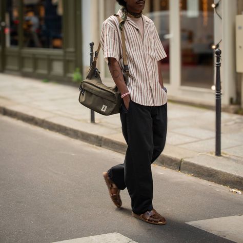 Good morning July 🌻 . shirt - @thisiskardo bandana - @thisiskardo tee - @good_on_official pants - @carharttwip shoes - @steve_mono bag - @cobmaster_usa . . #royalcheese #paris #look #july #menstyle #kardo #goodon #carhartt #wip #stevemono #outfit #instagram #shopping #shoot #model #team Carl Hjelm Sandqvist, Pants