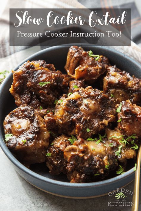 Oxtail In Crockpot, Oxtail Recipes Slow Cooker Easy, Oxtail Slow Cooker Recipes, Smothered Oxtail Recipes, Crockpot Oxtails With Gravy, Slow Cooker Oxtails, Crock Pot Oxtail Recipe, Slow Cook Oxtail Crock Pot, Smothered Oxtails And Gravy Crockpot