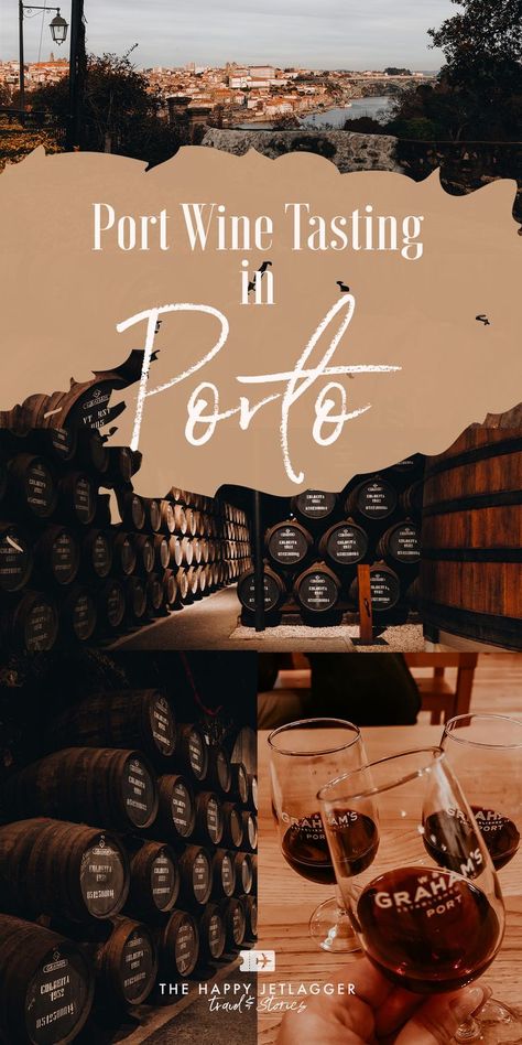 Porto Travel Guide: Try port wine in one of the numerous wineries at the Douro in Vila de Gaia. Graham's is one of the best options for tasting port wine. How it works, what it costs, how it works. Port wine should not be missed in Porto! A highlight and sight in Portugal. #porto #portwine #winetasting #travel #portugal Porto Travel Guide, Porto Portugal Travel, Traveling Vineyard, Porto Travel, Portugal Porto, Portugal Vacation, Portugal Travel Guide, Wine Tourism, Taste Made