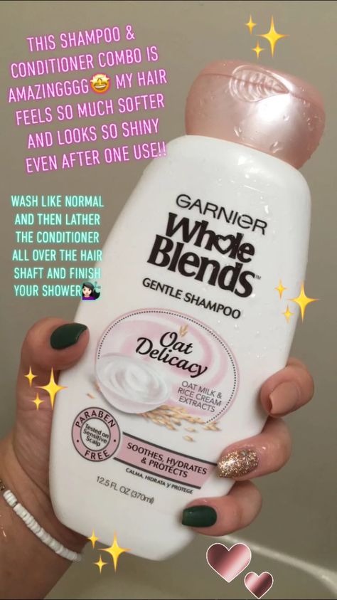 #Blends #Garnier #naturalhaircareproducts Garnier Whole Blends #naturalhaircarep… - Morning - Night Skin Care Routine 2020 -  #Blends #Garnier #naturalhaircareproducts Garnier Whole Blends #naturalhaircareproducts Products That Make Your Hair Soft, Garnier Oat Delicacy, Best Shampoo And Conditioner For Healthy Hair, Shampoos And Conditioners Healthy Hair, Whole Blends Shampoo And Conditioner, Hair Products For Soft Shiny Hair, Good Hair Shampoo And Conditioner, Soft Hair Routine, Best Smelling Hair Products