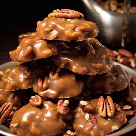 Southern Pecans Praline - Life with Susan Creamy Pralines Recipe, Homemade Pralines, Pralines Recipe, Greek Yogurt Oatmeal, Emergency Chocolate, Apple Pie Bites, Pumpkin Custard, Salted Caramel Fudge, Cranberry Muffins