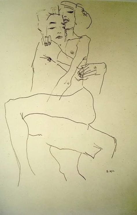 Alberto Giacometti, Egon Schiele, Gustav Klimt, Life Drawing, Two People, A Drawing, Art Plastique, Art Moderne, Figurative Art