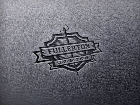 FULLERTON LEATHER GOODS - LOGO DESIGN by Benoit Taillefer, via Behance Tool Logo Design, Logo Design Branding Fashion, Puzzle Logo, Clothing Logo Design, Jewelry Logo Design, Nature Logo Design, Retro Logo Design, Handmade Logo, Leather Working Tools