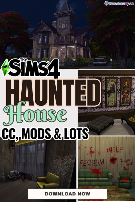 Sims 4 Crackhouse, Sims 4 Halloween House, Horror Sims 4 Cc, Sims 4 Cc Creepy Furniture, Sims 4 Haunted Cc, Sims 4 Horror Movie Cc, Sims 4 Haunted House Cc, Ts4 Paranormal Cc, Sims 4 Horror