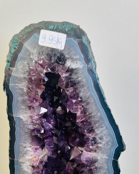 Elevate your space with white light, love, beauty and great energy with this beautiful Large Amethyst X Calcite Inclusions. This is a gorgeous piece with great color & nicely polished sides. Rich purple amethyst points are surrounded by jasper in blue green tones. I love how the Amethyst portal pulls you in! This will make a great addition to any space. Raw beauty & great energy. Amethyst is a stone of spiritual protection and purification. It is a Wind element stone that stimulates ... Wind Element, Spiritual Protection, Amethyst Point, Rich Purple, Raw Beauty, Green Tones, Purple Amethyst, White Light, Portal