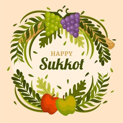 Happy Sukkot, Sukkot, Frame Template, Graphic Resources, Vector Free, Greeting Cards, Frame