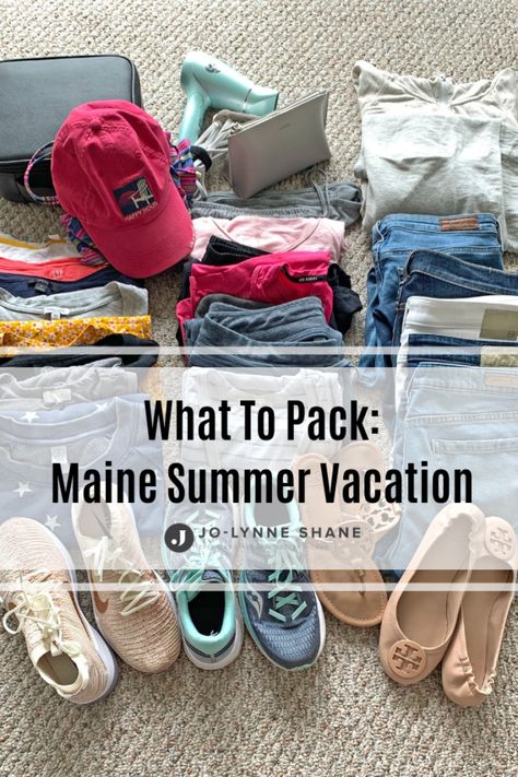 Summer In Maine Outfits, Maine Vacation Outfits, Summer Vacation Packing List, Summer Vacation Packing, Acadia Maine, Maine Road Trip, Maine Summer, Maine Trip, Summer Packing Lists