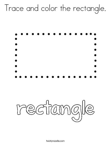 Trace and color the rectangle Coloring Page - Twisty Noodle Shape Rectangle Preschool, Rectangle Activity For Preschool, Rectangle Worksheets For Preschool, Rectangle Activities For Toddlers, Rectangle Preschool Activities, Rectangle Shape Activities For Preschool, Rectangle Crafts For Preschool, Rectangle Activities For Preschool, Pre Nursery Worksheets