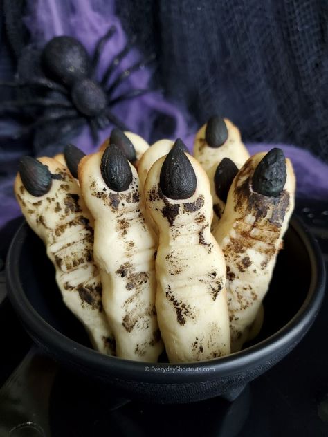 Witch Finger Cookies Halloween Cookies Recipes, Halloween Chocolate Chip Cookies, Smoked Queso Dip, Easy Halloween Cookies Recipes, Smoked Queso, Halloween Pumpkin Cookies, Witch Finger Cookies, Fun Halloween Desserts, Mummy Cookies