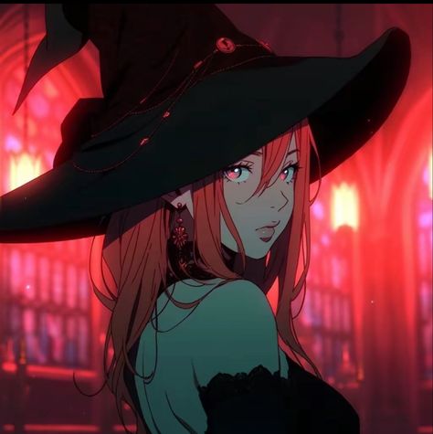 Witch Woman, Anime Witch, Dark Witch, Red Hair Woman, Roman Sculpture, Girls With Red Hair, Halloween Icons, Halloween 2023, Cute Anime Profile Pictures