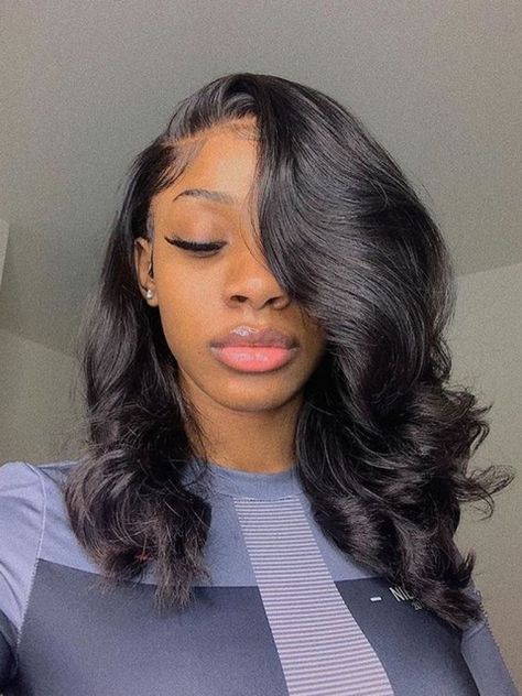 Black Hair Dye, Sew In Hairstyles, Sew In Weave, Hairstyles For Black Women, Body Wave Wig, Body Wave Hair, Short Bob Wigs, Looks Black, Lace Hair