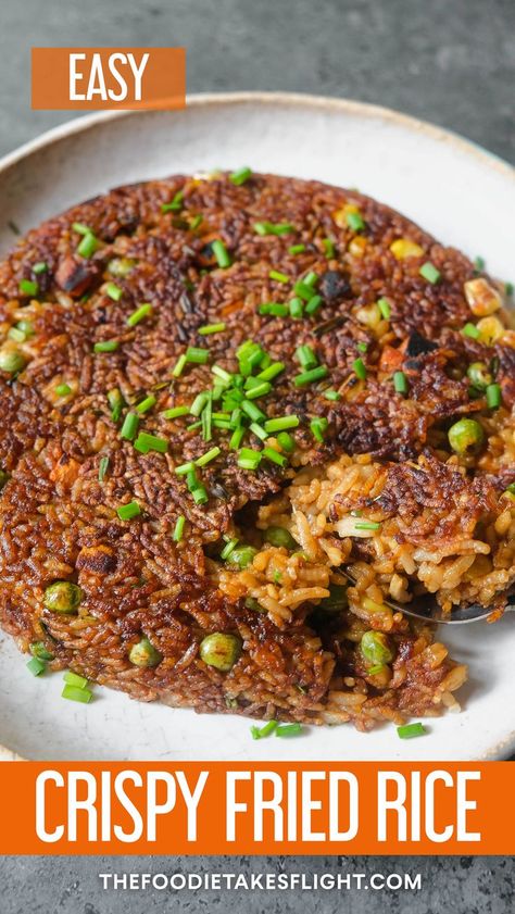 Crispy Fried Rice Recipe, Vegan Soy Sauce, Crispy Fried Rice, Friend Rice, Scorched Rice, Burnt Rice, Soy Sauce Eggs, Low Carb Rice, Garlic Fried Rice