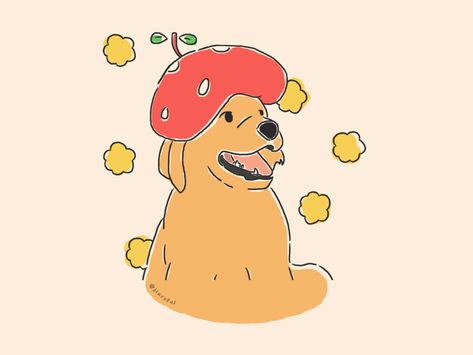 Strawberry Hat Drawing, Dog Modern Art, Tshirt Making, Strawberry Costume, Strawberry Drawing, Strawberry Hat, Cap Drawing, Hat Drawing, Inspiration Painting