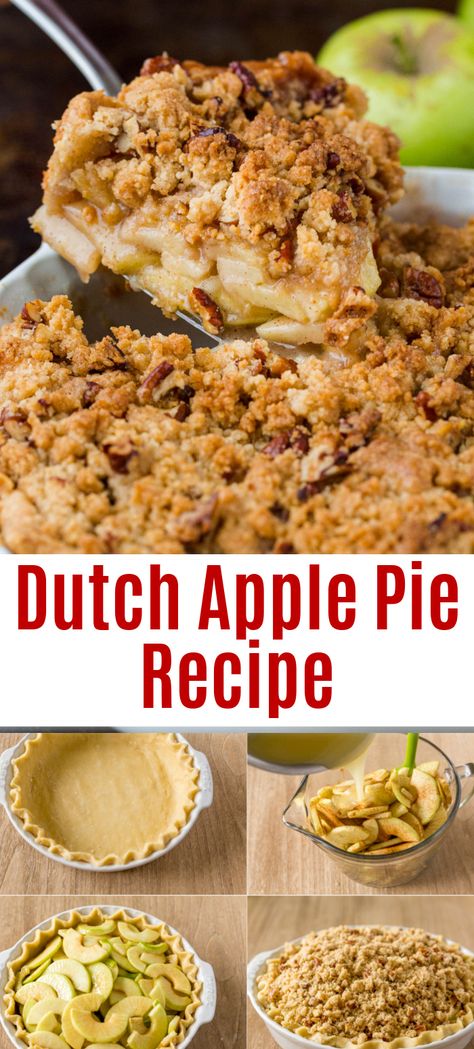 Apple Betty Recipe, Dutch Apple Pie Topping, Apple Crisp Pie, Dutch Apple Pie Recipe, Apple Crumb Pie, Apple Pie Recipe Easy, Apple Crumble Pie, Dutch Apple Pie, Apple Crumb