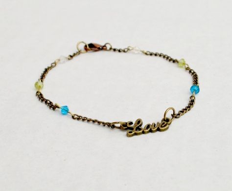 Love Ankle Bracelet with family birthstones: One Artsy Mama How To Make Anklets, Anklets To Make, Cool Henna, Crafty Jewelry, Bracelet Tutorials, Leather Anklets, Ankle Bracelets Diy, Bead Anklet, Diy Chain