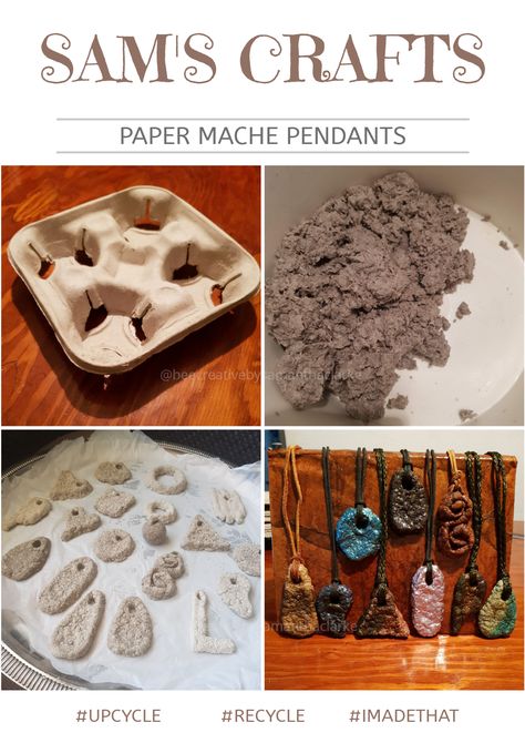 Paper Mache Jewelry, Papier Mache Jewelry, Brownie Guides, Recycled Paper Crafts, Paper Mache Clay, Weekend Crafts, Paper Mache Art, Paper Mache Crafts, Clay Diy Projects