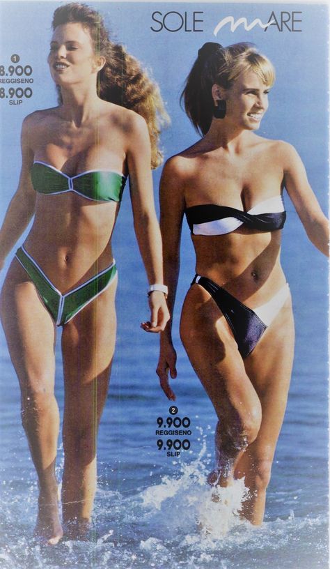 1980s Swimwear Bikinis, Vintage Swim Aesthetic, 80s Swimwear Vintage Swim, Magda Butrym Swimwear, 80s Body Goals, 80s Bikinis Vintage, 90s Bikinis Vintage, 90s Bathing Suit, 80s Swimwear