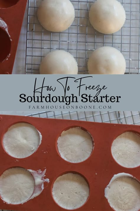 Learn how to freeze sourdough starter to preserve it for later use. Perfect for when sourdough baking needs to go on the back burner and you still want to keep a thriving sourdough starter for future use. This is a really simple way to do it. Sourdough With Kitchenaid, Frozen Sourdough Starter, How To Freeze Sourdough Starter, Uses For Sourdough Starter, Freezing Sourdough Starter, Freeze Dried Sourdough Starter, Can You Freeze Sourdough Bread Dough, How To Dry Sourdough Starter, How To Freeze Sourdough Bread