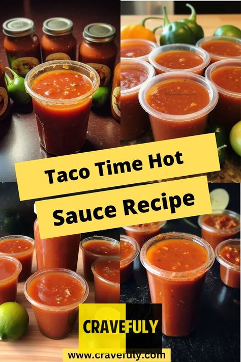 Taco Time Hot Sauce Recipe – Cravefuly Taco Time Hot Sauce Recipe, Mexican Hot Sauce Recipe, Chinese Sauce Recipe, Taco Sauce Recipes, Hot Sauce Recipe, Homemade Hot Sauce, Mexican Sauce, Salsa Guacamole, Taco Time