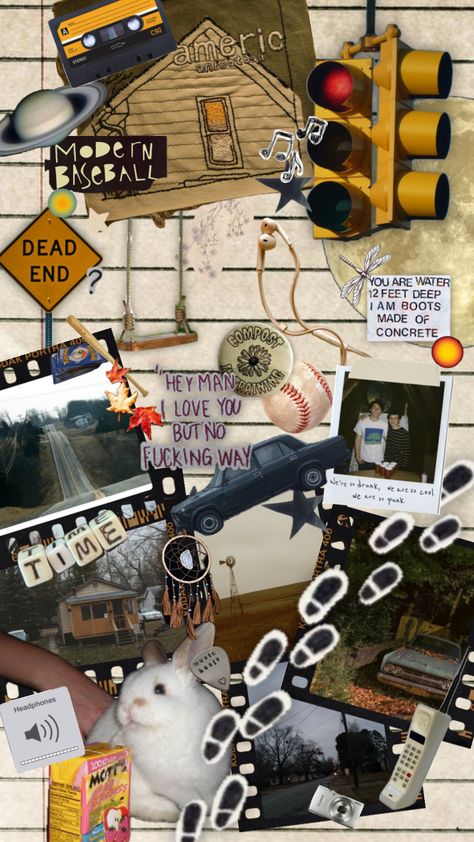 #midwestemo #thefrontbottoms #modernbaseball #americanfootball #momjeans #music #aesthetic #wallpaper #wallpapercollage Midwest Emo Wallpaper, Emo Phone Wallpaper, Music Aesthetic Wallpaper, Hockey Boards, Midwest Emo, Emo Wallpaper, Emo Music, Music Headphones, Dead Ends