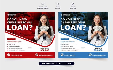 Financial bank loan service template Social Media Loan Ads, Real Estate Banner, Service Template, Template Social Media, Home Equity Loan, Bank Loan, Personal Loan, Banking Services, Portfolio Web Design